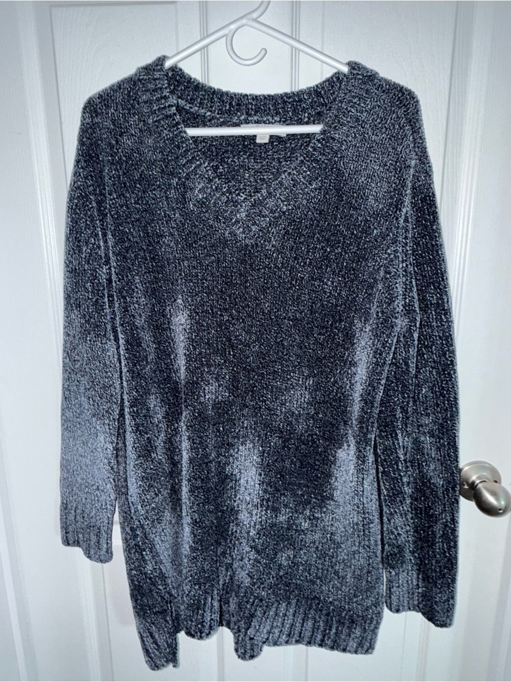 Orvis Charcoal Gray Crewneck Chenille Sweater